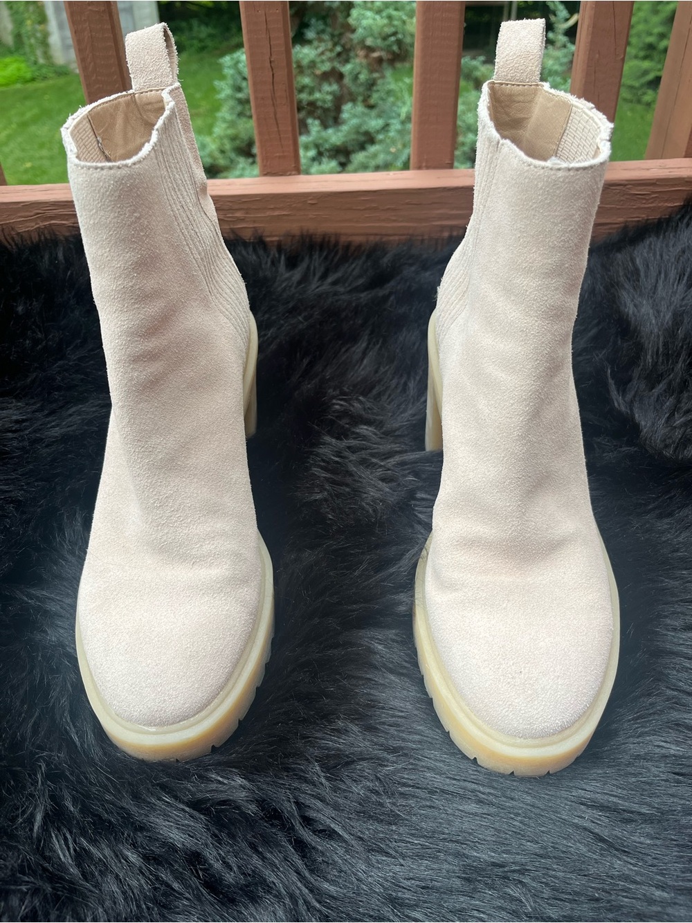 Dolce Vita “Celia” Suede Leather Platform Lug Sole Ankle Boots